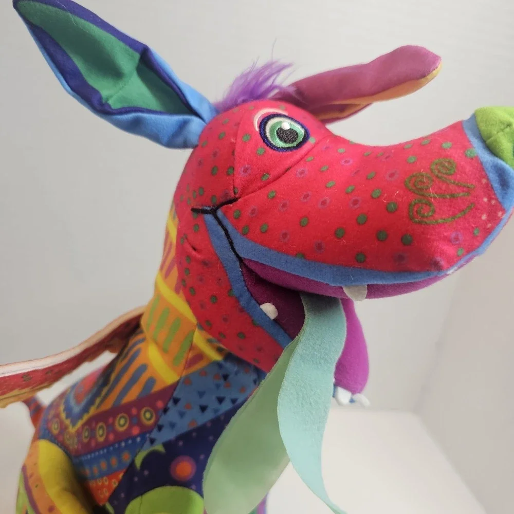 Disney Pixar‎ COCO  Dante Alebrije Rainbow Dog Plush Works Barks Talking